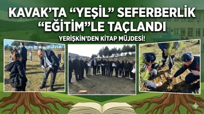 Kavak’ta "Yeşil" Seferberlik "Eğitim"le Taçlandı: Yerişkin’den Kitap Müjdesi