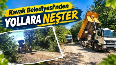 Kavak Belediyesi'nden Yollara Neşter