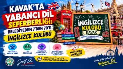 Kavak'ta Yabancı Dil Seferberliği: Belediyeden 7'den 70'e İngilizce Kulübü