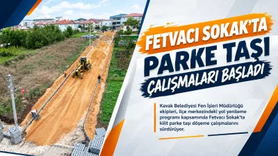 Kavak Belediyesi'nden Fetvacı Sokak'ta Yol Yenileme Mesaisi